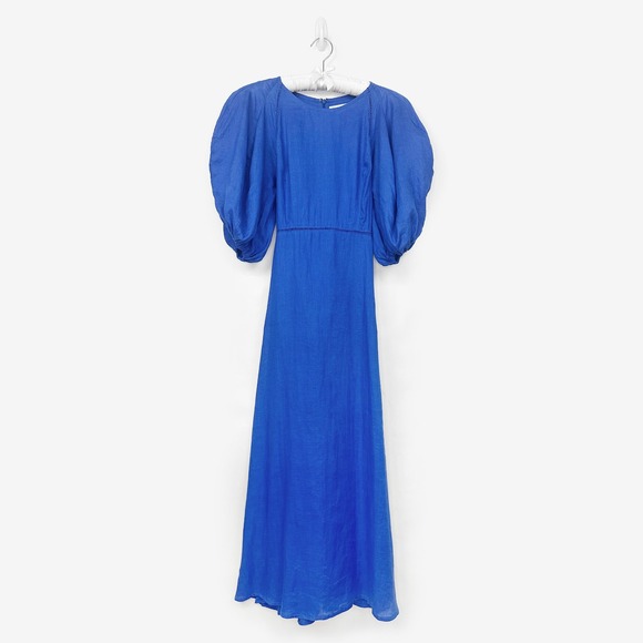 Faithfull the Brand Dresses & Skirts - Faithfull The Brand Valerina Maxi Dress Size S Sicilian Blue Linen Boho Resort